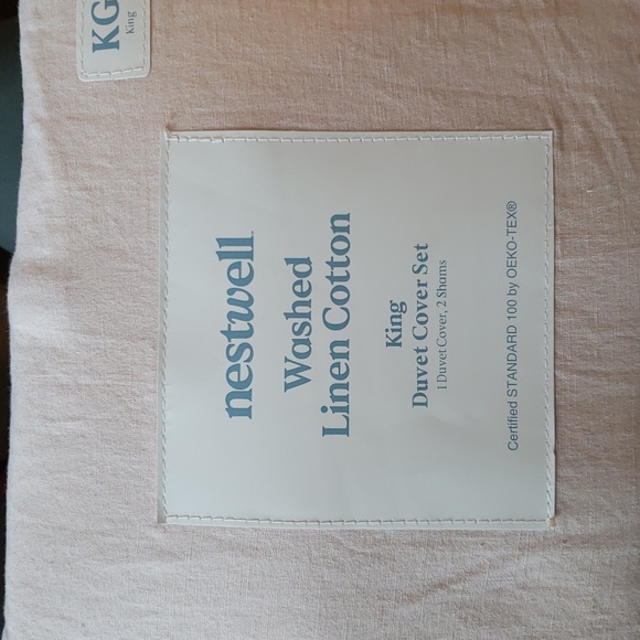 nestwell® Bedding Nestwell Washed Linen Cotton 3piece King Duvet